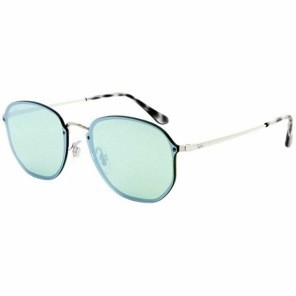 Ray-Ban Round Sunglasses Green/Silver Mirror Lens